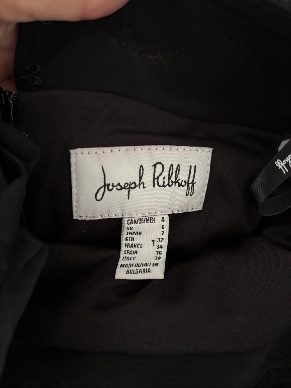 Joseph Ribkoff Black One-Shoulder Ruffle Dress - Picture 6 of 6